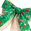 Lazo de Cuadros de Arpillera Navideño Accesorios DIY para Caja de Regalo de Fiesta Festiva Decoraciones Navideñas Lazo Pequeño