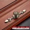 Manija Estilo Antiguo en Bronce Antiguo, Estilo Europeo para Puerta de Gabinete Cajón Aleación de Zinc Armario Simple Mueble Manija Verde Antigua de un Solo Agujero