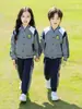 Uniformes de Jardim de Infância, Uniformes de Verão, Uniformes de Escola Primária, Uniformes de Algodão para Sala de Aula de Primavera e Outono, Conjunto Esportivo de Três Peças de Manga Curta, Uniformes Infantis de Outono e Inverno