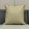 Almohada de cuero aceitado y encerado imitación cuero cojín para sofá de sala de estar funda de almohada grande de PU funda para respaldo de mesita de noche cojín lumbar sin relleno