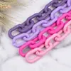 Plástico Acrílico Tacto de Mano Cadena de Color Pintura 24*39 Hebilla de Pegamento DIY Aro Abierto para Saltar Cadena de Bolsa de Joyería Accesorios