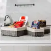 Caja de Almacenamiento de Escritorio para el Hogar al por Mayor Cesta de Almacenamiento de Ratán Organizadora Cesta de Almacenamiento Simple Hecha a Mano Cesta Tejida de Cuerda de Papel