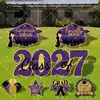 Produto popular: Fornecido diretamente pelos fornecedores, placas plásticas coloridas para jardim para a temporada de formatura, placas comemorativas de formatura, marcadores decorativos de jardim