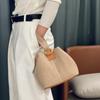Nuevo Bolso Tejido de Estilo Étnico Lino Vintage Distintivo Bolso de Cubo Popular en Internet Atrezzo para Fotos Bolso de Mujer