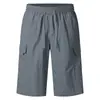 M-XL Estilo Verão Transfronteiriço Shorts de Trabalho Masculino Soltos Retos Casuais Esportivos Seda Gelada Tendência Versátil Calças Três Quartos