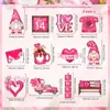 36 por ciento Árbol Decorativo del Día de San Valentín Enano Adornos de Madera Camión Forma de Corazón Amor Festividad Rosa Adornos Colgantes del Día de San Valentín