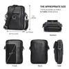 Bolsa de Teléfono Móvil de Cuero Genuino, Riñonera, Bolso de Hombro de Piel de Vaca para Hombres y Mujeres, Bolso de Cinturón para Hombre, Bolsa de Cinturón para Teléfono Móvil