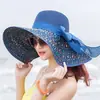 Chapéu de Praia Infantil Verão Chapéu de Sol Protetor Solar Aba Larga Dobrável Chapéu de Palha Proteção UV Litoral Chapéu de Sol Exterior