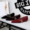 3686-K209 Zapatos de Metal con Hebilla Estilo Coreano para Mujer con Punta Fina, Boca Baja, Tacón de Cuña de Moda, Correa Única con Hebilla, Zapatos Bajos de Una Sola Correa para Mujer