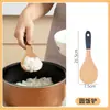 Madera de haya color de contraste pala de madera sartén antiadherente espátula de madera especial resistente a altas temperaturas traje para cocinar mango largo espátula de grado alimenticio