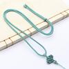 Colgante de jade con nudo chino, productos semiacabados, accesorios, cuerda colgante gruesa y larga, diez mil piezas a juego, collar de cuerda tejido a mano DIY