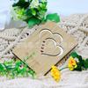 Tarjeta de felicitación de bendición tallada en madera creativa en forma de corazón tarjeta de felicitación para boda, día festivo, Día de la Madre, Día de San Valentín, cumpleaños