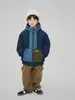 Chaqueta con Capucha Gruesa de Bloques de Color Elegante para Niños, Nueva de Invierno 2026, Chaqueta para Exteriores, Abrigo de Algodón Cálido para Niños de Talla Mediana a Grande