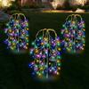 Luzes de Chão Solares, Luzes de Água-Viva de Fibra Ótica Vaga-lume, Luzes de Fogos de Artifício, Luzes Decorativas, Coleção de Luzes de Chão Dente-de-Leão