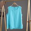Algodón y Lino Artístico Vintage Color Sólido Sin Mangas Camisola Interior de Tirantes para Mujer Verano Delgado Adelgazante Combinable Chaleco para Usar Exterior