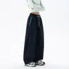 Pantalones casuales estilo Jack americano, pantalones de trabajo tipo paracaídas plisados de alta calle, unisex, corte holgado, para primavera y otoño, pantalones deportivos largos