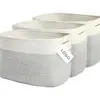 Cesta de armazenamento de corda de algodão Xinyide Cesta de armazenamento grande Cesta de tecido Cesta de roupas sujas para bebês Cesta de armazenamento de artigos diversos