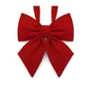 Coleção Série Cor Sólida Gravata Borboleta de Algodão Pena Cabo Longo Pequeno Estilo Japonês Uniforme de Marinheiro Jk