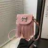 Bolso de Hombro Cruzado de Moda Versátil Simple Casual Elegante con Borlas de Gama Alta Transfronterizo Invierno 2026
