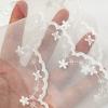 Nuevo Encaje de Malla Plateado Brillante Accesorios de Encaje de Malla Ropa de Mujer Tela para el Hogar Decoración de Ventana Malla Bordada