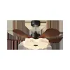 Lámpara de ventilador de dormitorio estilo mid-century con aspas rectas, lámpara de ventilador de techo para comedor con ambiente de cielo estrellado al atardecer, ventilador integrado de frecuencia variable silencioso