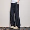 Calça Jeans Masculina Estilo Americano Cor Original Jeans Solta Reta Perna Larga 2026 Tendência Novo Estilo Alta Casual Longa