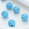Nuevo con agujero color colorido bola de diamante con cuentas diy cadena para teléfono móvil cadena para llaves colgante de cadena hecho a mano cuentas sueltas al por mayor