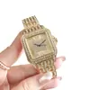 Reloj de Negocios Cuadrado Serie Cheetah Cielo Estrellado para Dama Nicho Lujo Ligero Resistente al Agua Moda Simple Reloj de Cuarzo para Mujer