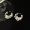 Brincos de Argola Exquisitos Super Brilhantes com Pedras Completas, Luxo Leve e de Alta Qualidade para o Dia a Dia, Simples e Versáteis
