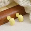 Salida de Verano Estilo Ins Pendientes Coloridos de Gelatina Frijol Dopamina Pinzas para Orejas en Espiral Mosquitera Pendientes Simples de Personalidad para Niñas