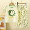 Traje de Manga Corta para Niños Algodón Puro Verano Ropa de Casa para Bebés Pantalones Largos para Niños Ropa Pijamas de Verano para Niñas Ropa Ropa para Niños