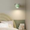 Lámpara de pared para mesita de noche color crema para habitación infantil protección ocular habitación de princesa oso Mickey fondo de pared de dormitorio Bauhaus lámpara de pared