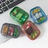 Caja de Medicina Pequeña Portátil Sellada a Prueba de Humedad Caja Pequeña para Llevar en Mano Caja de Medicina para Mañana, Mediodía y Noche Caja de Almacenamiento de Pastillas de 3 Compartimentos
