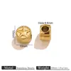 Aço Inoxidável, Banhado a Ouro 18K, Vários Estilos de Contas Perfuradas, Contas Espaçadoras para Pulseira DIY, Fabricação de Acessórios de Trevo da Sorte