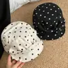 Boina de Lunares con Lazo para Mujer, Sombrero de Verano Estilo Coreano, Sombrero de Pico Adelgazante, Versátil, Boina de Periódico, Boina de Pintor