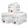 Cubo de almacenamiento de agua para coche de camping exterior, cubo de agua pura de gran capacidad con grifo, recipiente de agua de plástico portátil engrosado para uso doméstico