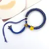 Pulseira Estilo Xizang com Mantra de Seis Palavras, Fio Vermelho, Fio de Algodão Torcido à Mão, Sino, Corda de Pendurar Thangka Tecida à Mão Estilo Xizang para Homens e Mulheres