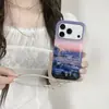 Dibujo a Línea de Vista al Mar Nocturno Adecuado para Iphone17Promax Apple 16/15Pro Correa Colgante 17 Funda de Teléfono