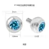 Conjunto Banhado a Ouro em Liga de Titânio F136 com Brincos de Tarraxa com Diamantes para Mulheres Parafuso Interno Cicatrização de Piercing na Orelha Tarraxa de Concha Tarraxa de Lábio Acessórios de Piercing Transfronteiriços