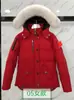 Jaqueta Puffer 3Q Tesoura 06 Gola de Pele de Raposa Inverno Casal 05 Jaqueta de Penugem de Alce