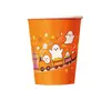 Decorações Descartáveis para Festa de Halloween Transfronteiriça Estilo Fofo Abóbora Fantasma Trem Trem de Papel Conjunto de Louças de Festa