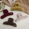 Color Macarrón Clip de Navidad Rojo Nuevo Clip Tiburón de Alta Gama en la Parte Posterior de la Cabeza con Pinzas Grandes para el Cabello y Accesorios para el Cabello