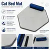 Tapete para gato adequado para todas as estações, lavável, espessado, antiderrapante, macio tapete de dormir para gatos Ragdoll e British Shorthair, almofada para gaiola e sofá