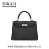 2026 Nuevo Modelo Kl22 Gama Alta Mate Piel de Vientre de Cocodrilo Siamesa Bolso Kelly para Mujer Bolso de Hombro de Piel Genuina