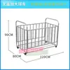 Carrito de Balón de Acero Inoxidable para Guardería, Canasta de Almacenamiento de Baloncesto, Caja de Almacenamiento de Fútbol, Canasta de Baloncesto y Fútbol, Carrito de Baloncesto Móvil