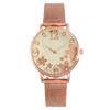 Comercio Exterior Popular Douyin Live Arte Flor Reloj de Pulsera para Mujer Reloj de Pulsera para Mujer Correa Milanesa Correa de Malla Reloj de Cuarzo Reloj de Pulsera para Mujer
