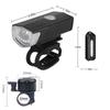 Luz delantera de bicicleta, luz trasera, compatible con carga USB, luz de resaltado, advertencia de conducción, accesorios Sirius, luz trasera