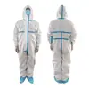 Suministrado Directamente por el Fabricante, Overoles Protectores Rayados Azules con Capucha, Impermeables Sf Transpirables, Ropa de Aislamiento Desechable para Granjas