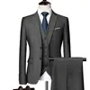 Conjunto de Terno Casual de Negócios Masculino 2025 Terno Vermelho de Três Peças Qt3002-533 Conjunto de Três Peças