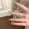 Filha de família rica micro cravejado luxo alta qualidade pulseira trevo de quatro folhas fritilária branca zircônio nicho requintado joia cara